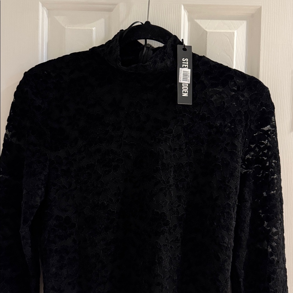 NWT Steve Madden Elegant Black Long Sleeve Bodysuit